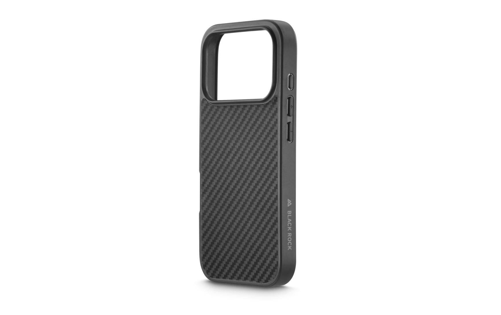 Black Rock Robustes Carbon Backcover – für Apple iPhone 17 Pro Max, PC+TPU, Schwarz, kratzresistent