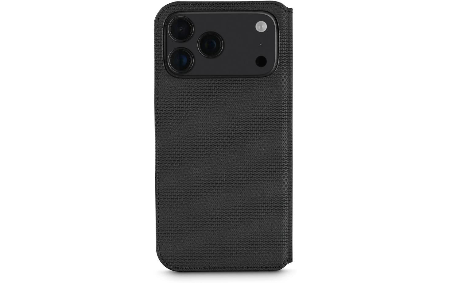 Black Rock Booklet Slim Folio – für Apple iPhone 17 Pro Max, mit Kartenfach, Mikrofaser+PU+TPU, schwarz