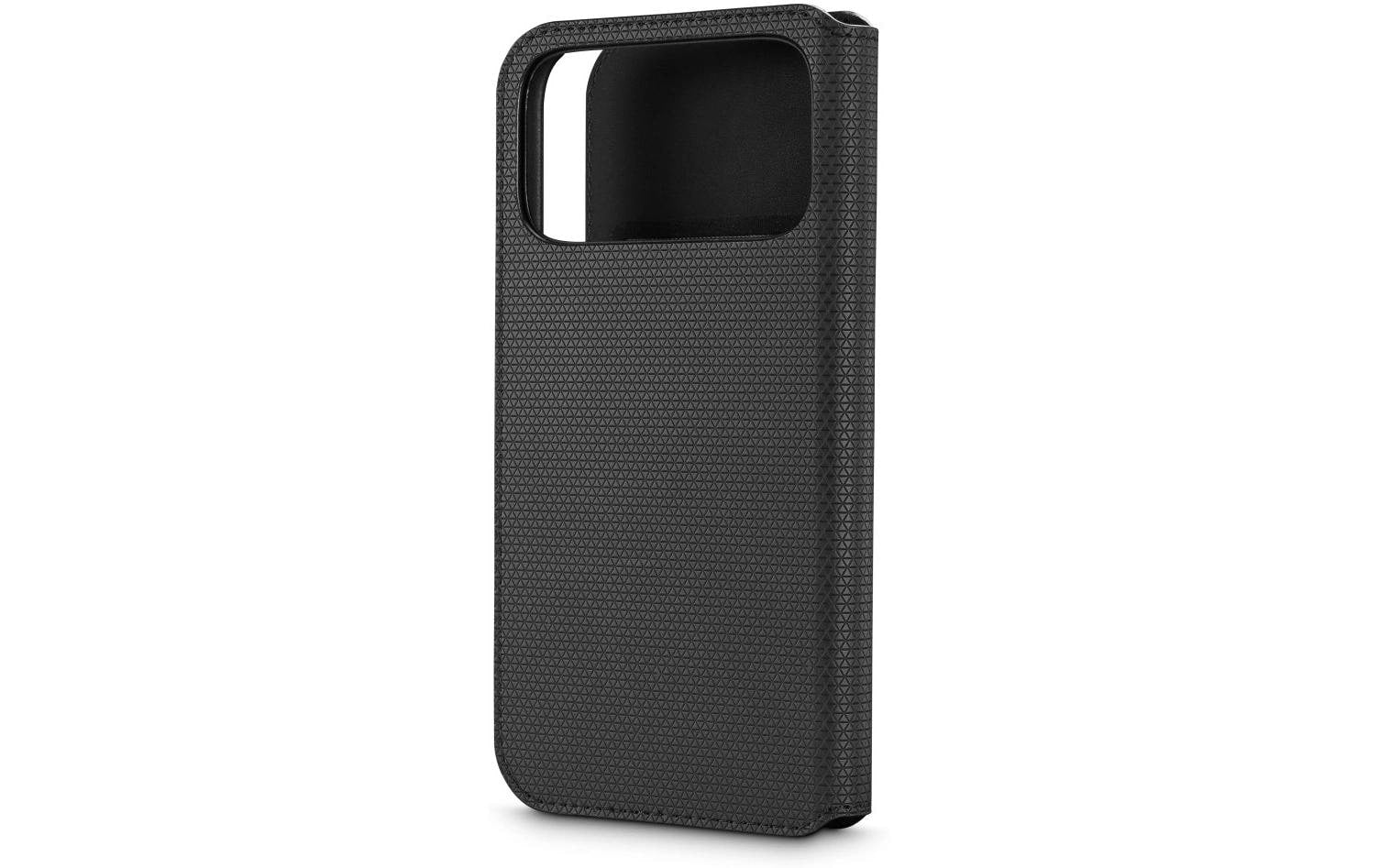 Black Rock Booklet Slim Folio – für Apple iPhone 17 Pro Max, mit Kartenfach, Mikrofaser+PU+TPU, schwarz