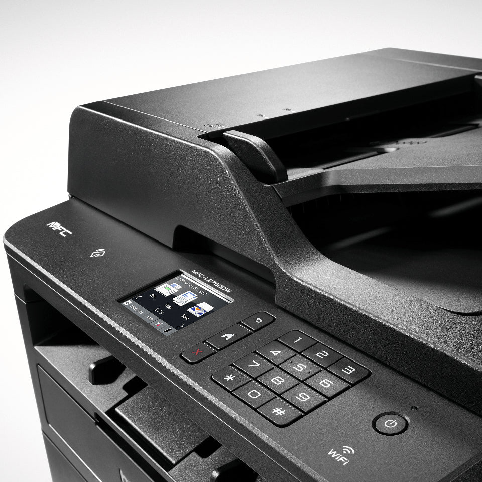 Brother MFC-L2750DW – S/W Laser-MFP A4, 4-in-1 – USB/WLAN – Duplex, ADF, 50-Blatt ADF – 34 S./Min. S/W