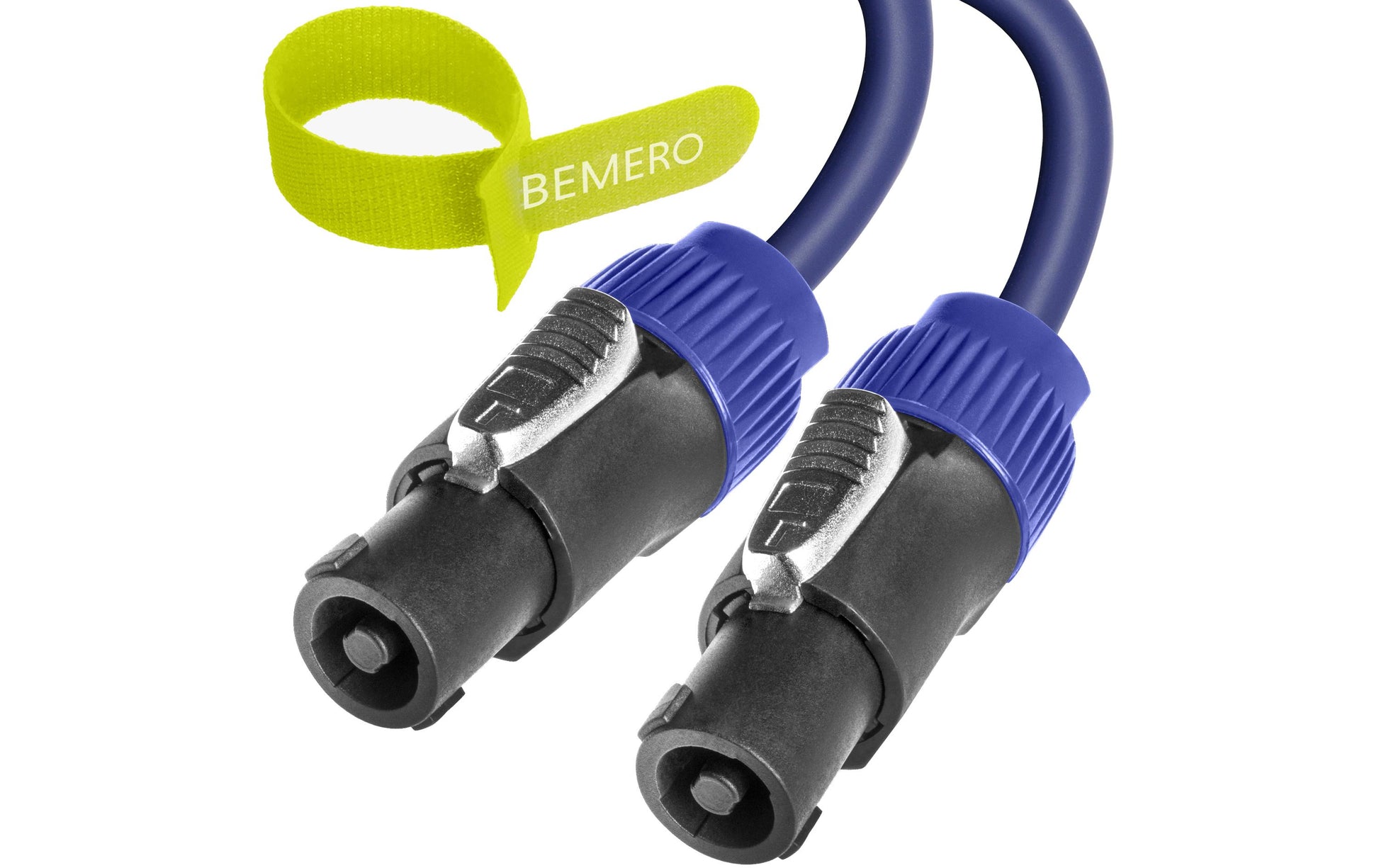 Bemero Audiokabel Speakon (NL4) auf Speakon (NL4) – 5 m, 4-polig, schwarz