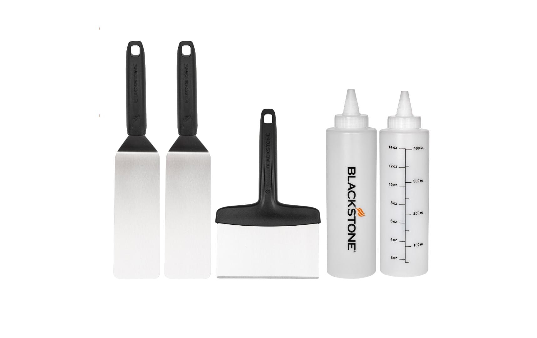 Blackstone 5-teiliges Grillbesteck-Set, Edelstahl, 24 × 7 × 46 cm, Silber/Weiss