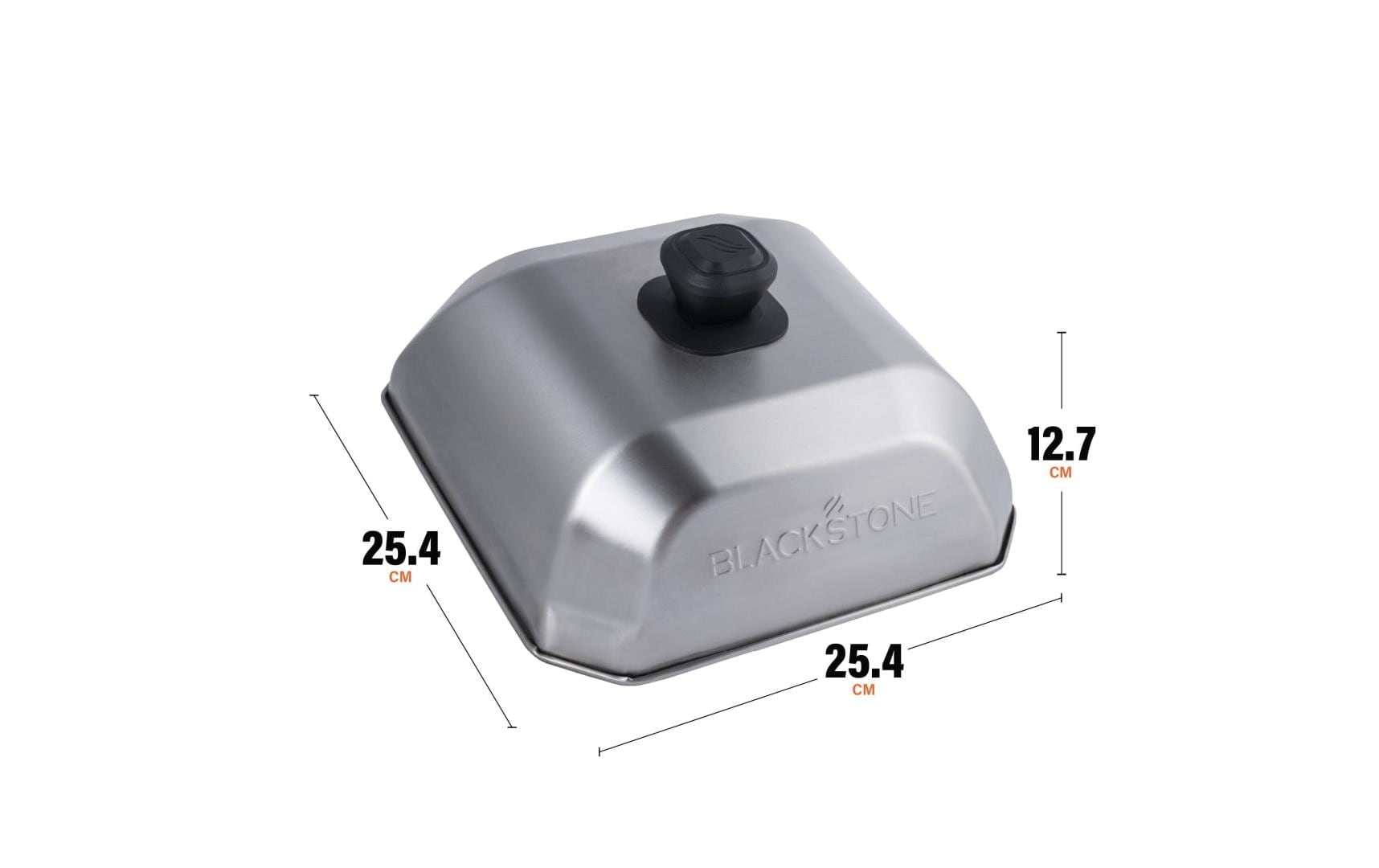 Blackstone 5555EU – Abdeckhaube 25,4 × 12,7 × 25,4 cm, Edelstahl, Schwarz/Silber