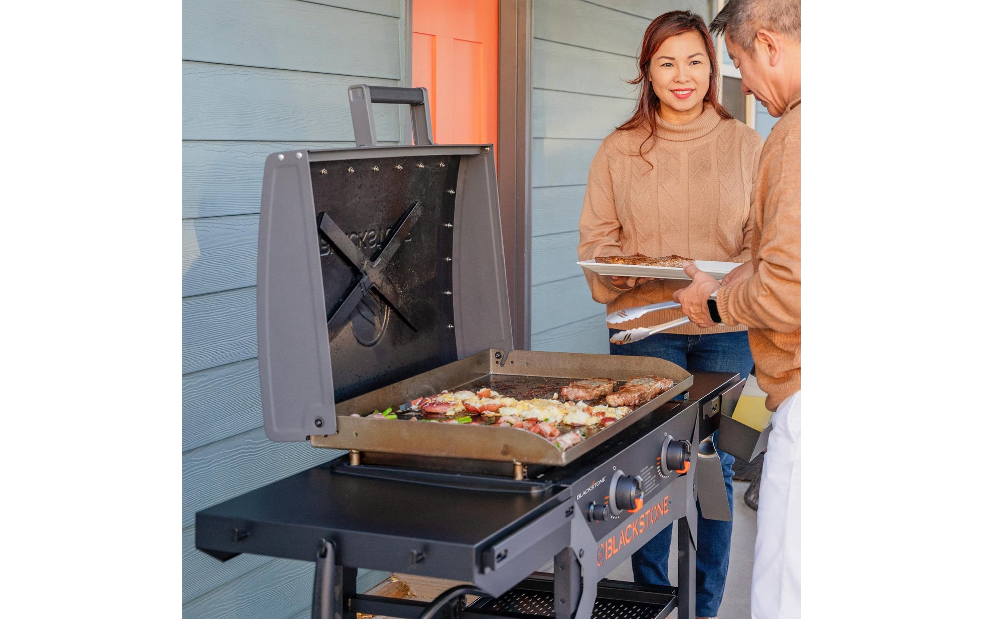 Blackstone Grillplatte 28" (71 cm) – 2 Brenner, Indirektes Grillieren – Schwarz