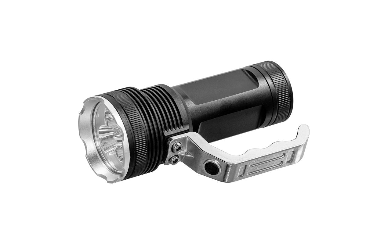 Steffen Taschenlampe 2400 – 2400 lm, 350 m, IPX4, USB, 3 Stufen – Schwarz