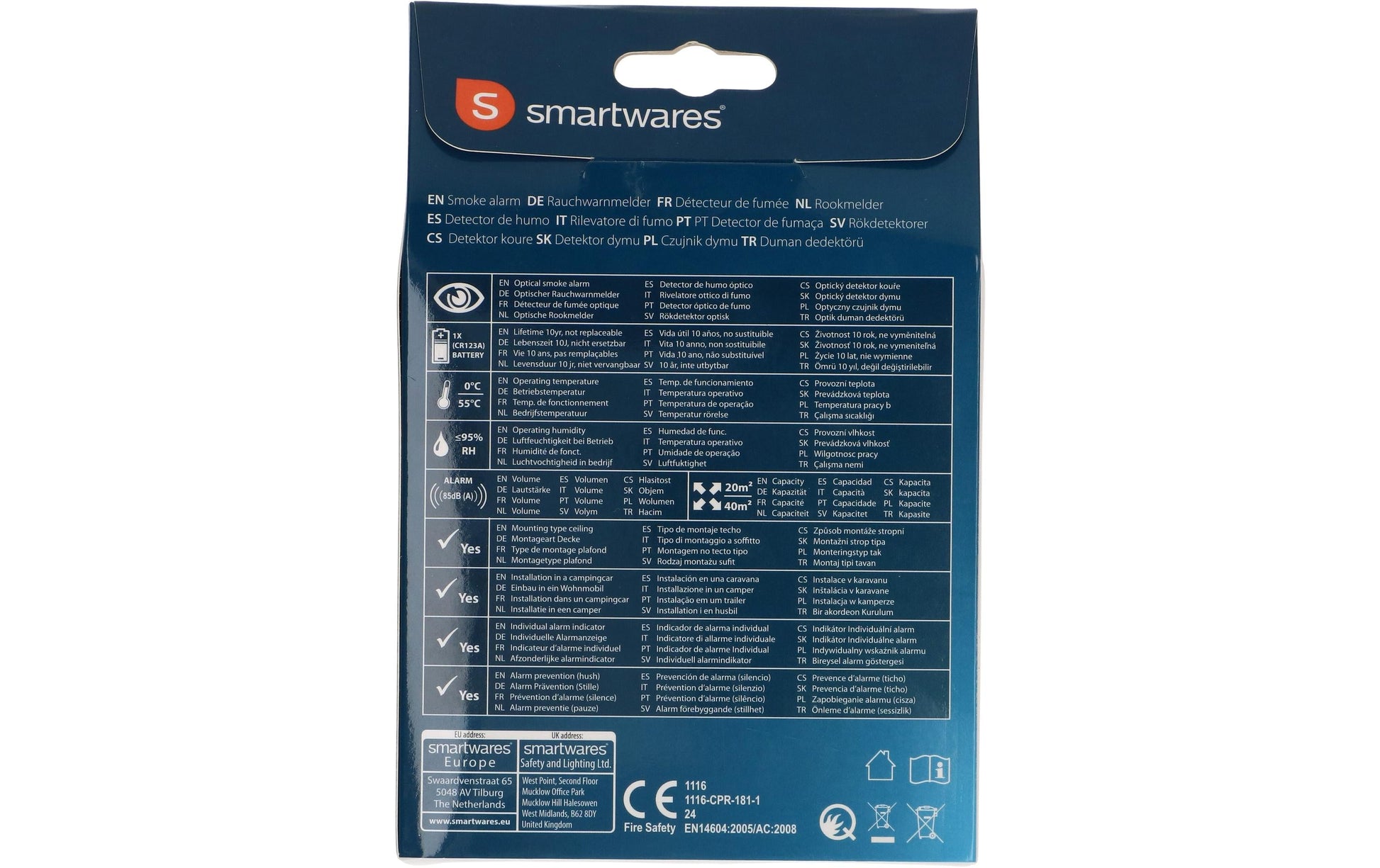 Max Hauri AG Max Hauri FSM-12001 – Rauchmelder, 10-Jahres-Batterie, 85 dB – Weiss