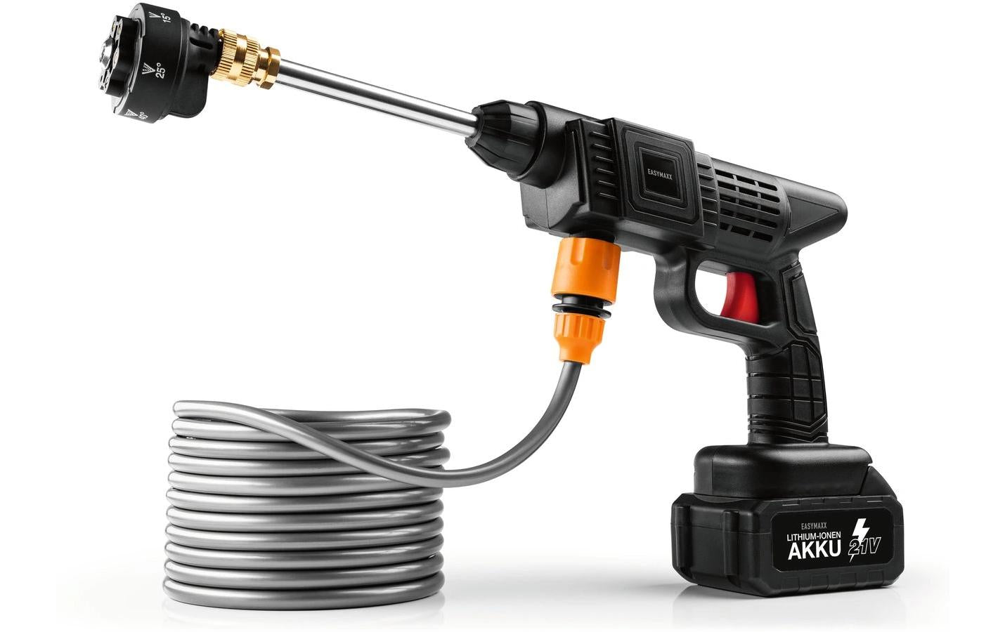 EASYmaxx – Hochdruckreiniger, Akku, 20 bar, 180 l/h, Schlauch 5 m