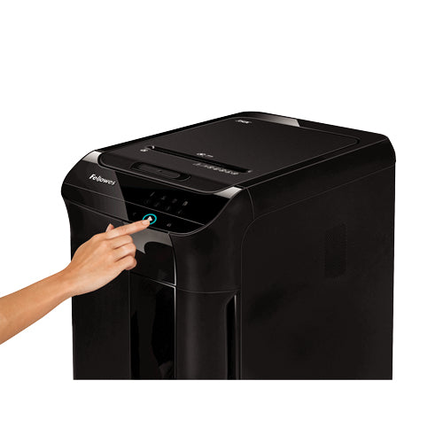 Fellowes AutoMax 350C – Aktenvernichter mit Autofeed 350 Blatt, DIN P-4, Partikelschnitt 4 × 38 mm, 70 l