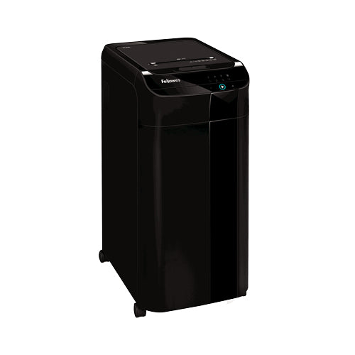 Fellowes AutoMax 350C – Aktenvernichter mit Autofeed 350 Blatt, DIN P-4, Partikelschnitt 4 × 38 mm, 70 l