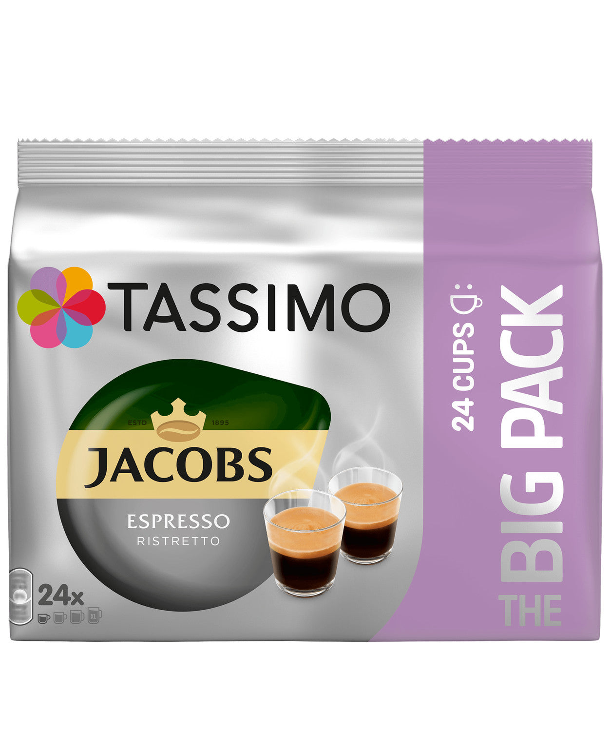 TASSIMO Jacobs Espresso Ristretto – Kapseln für TASSIMO T DISC – Intensität 6, 24 Getränke