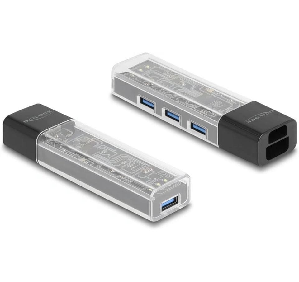 DeLOCK 64335 USB-Hub – USB-C, 4× USB-A, für Windows/Mac/ChromeOS