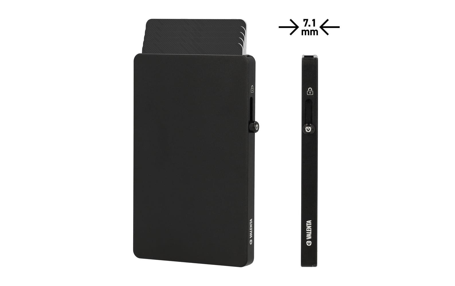 Valenta Halterung – 100 × 66 × 7,1 mm, Metall, Schwarz