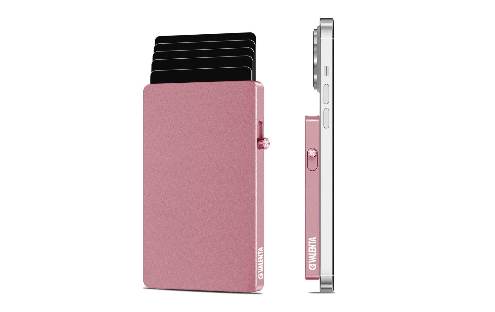 Valenta Halterung – für MagSafe, 67 × 100 × 9,5 mm, Aluminium, rosa