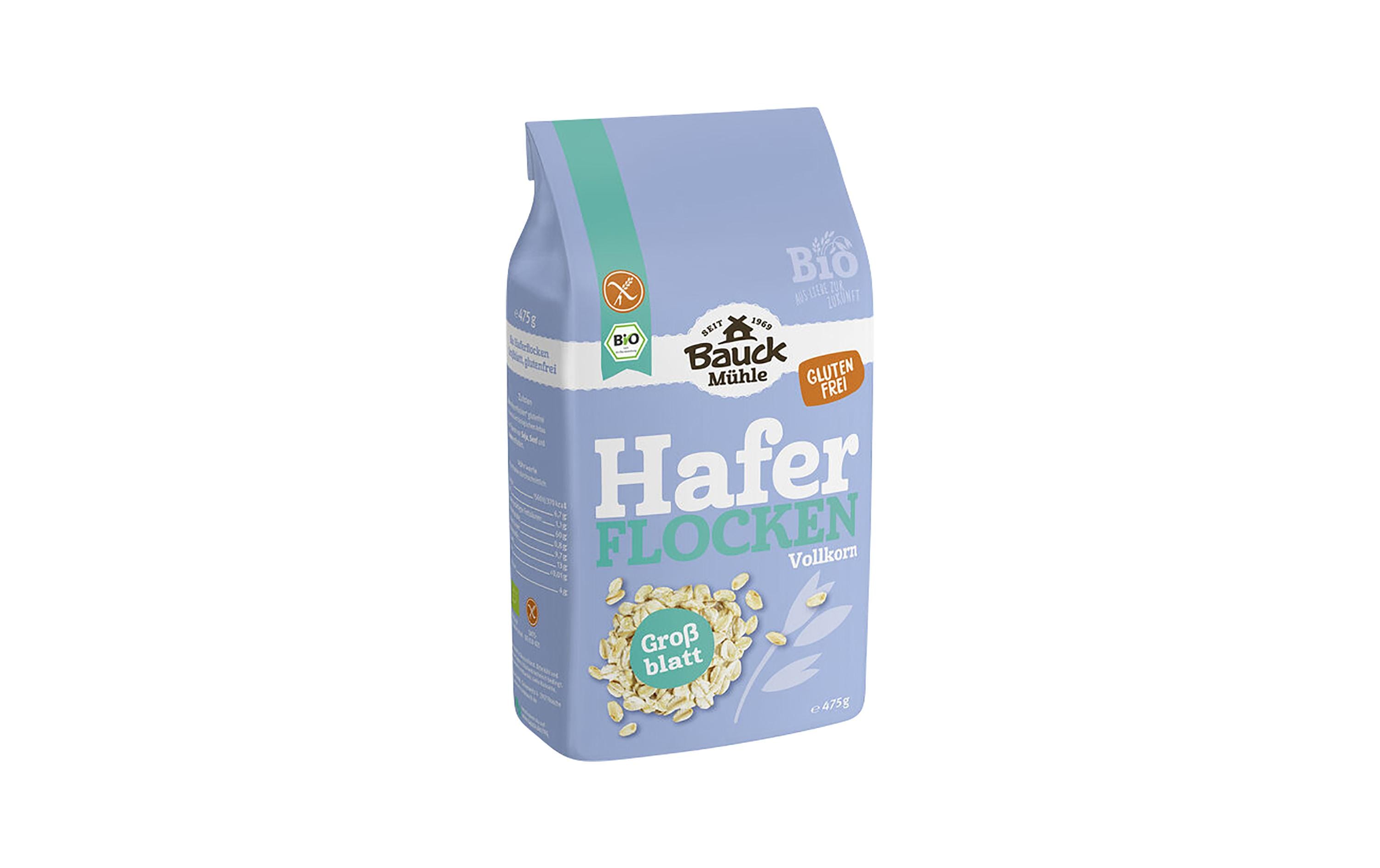 Bauck Mühle Haferflocken Grossblatt – Bio, glutenfrei – 475 g