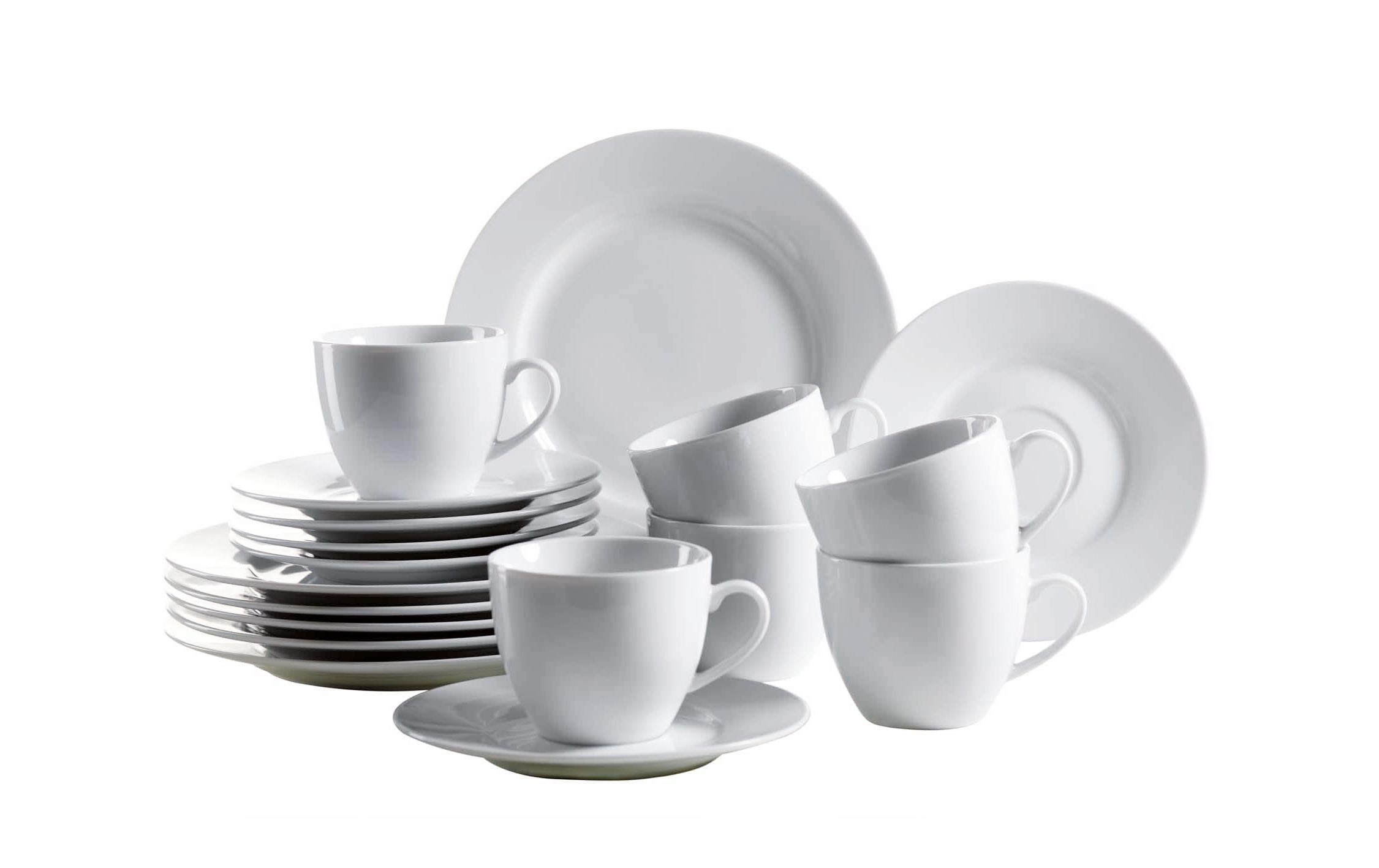 Mäser Frühstücks- & Dessertteller Professional Dining – 18-teiliges Set, Porzellan, spülmaschinenfest