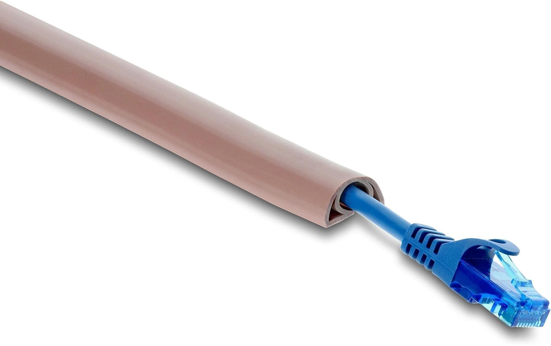 DeLOCK 20762 Wandkanal – 20 × 10 mm – 2 m – PVC – Braun, selbstklebend