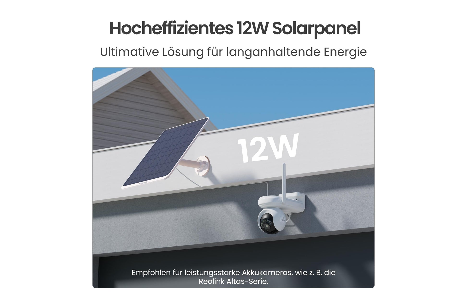 Reolink zubehör Reolink Solarpanel V3 – für Reolink-Kameras mit USB-C-Anschluss – Schwarz