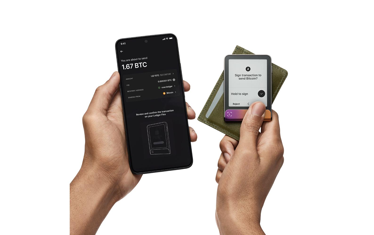 Ledger Flex Ferro Fuchsia Speichergerät – USB‑C, inkl. Recovery Key, für Android