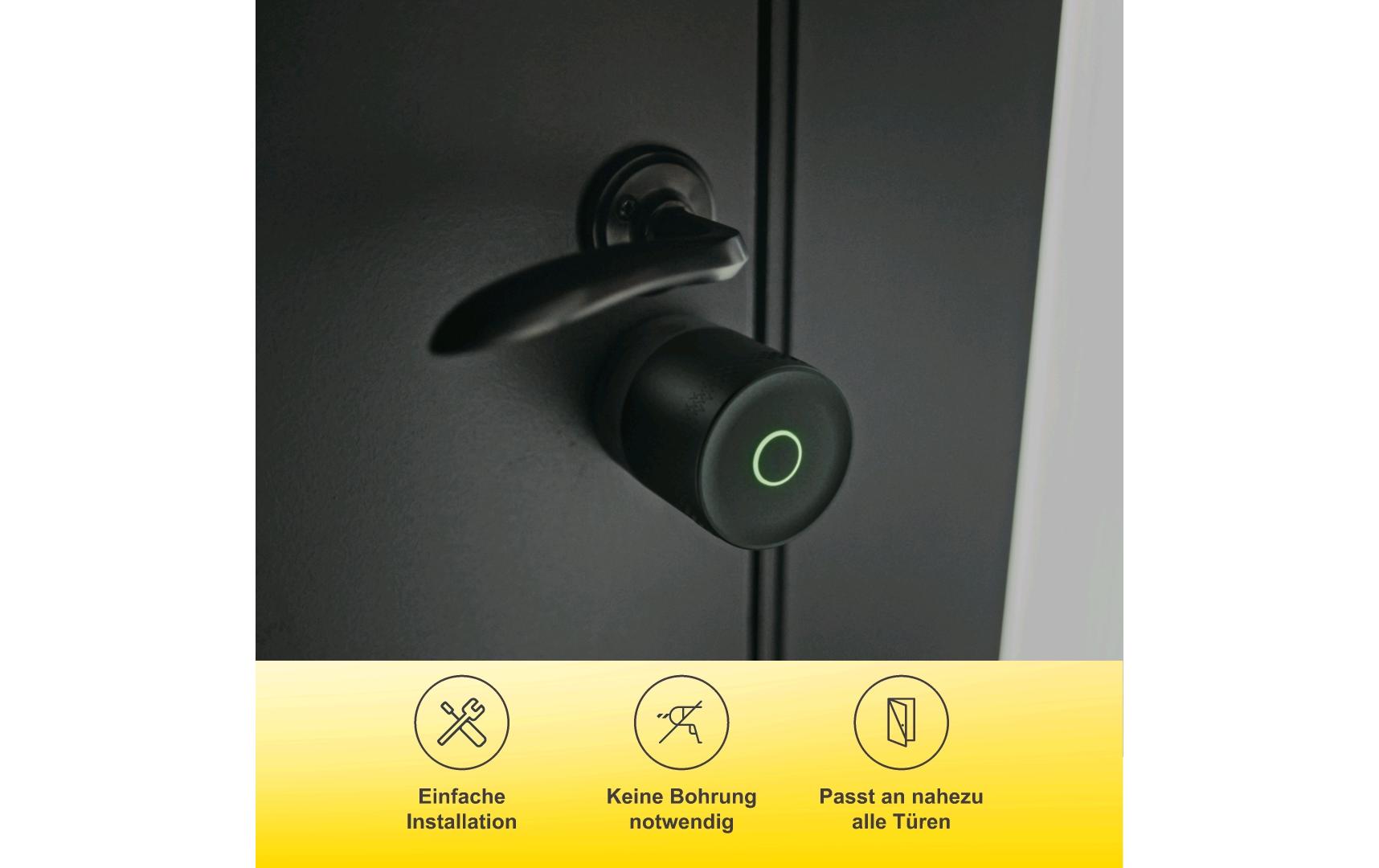Yale Intelligentes Türschloss Linus L2 Lite – für Drehknopfzylinder (mit Yale-Adapter), Silber