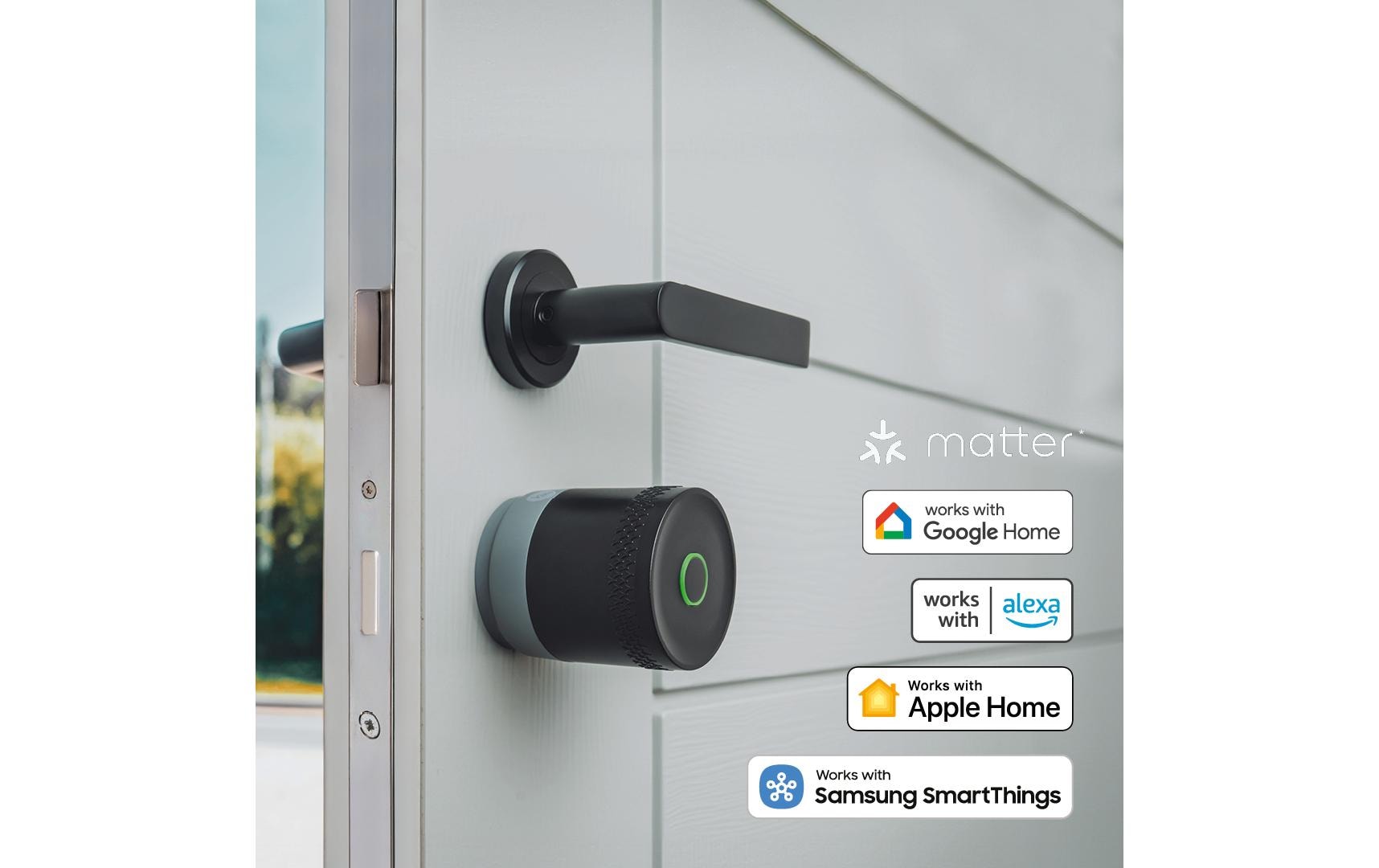 Yale Intelligentes Türschloss Linus L2 Lite – für Drehknopfzylinder (mit Yale-Adapter), Silber