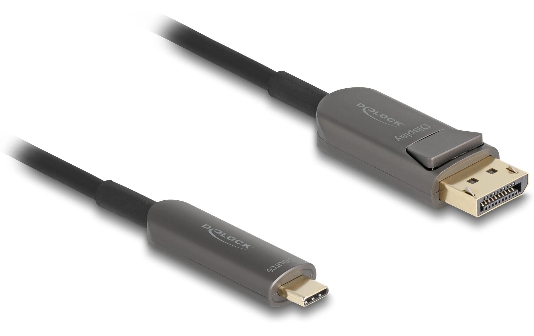 DeLOCK USB-C auf DisplayPort Kabel – DP 2.1, 8K@60 Hz – 20 m