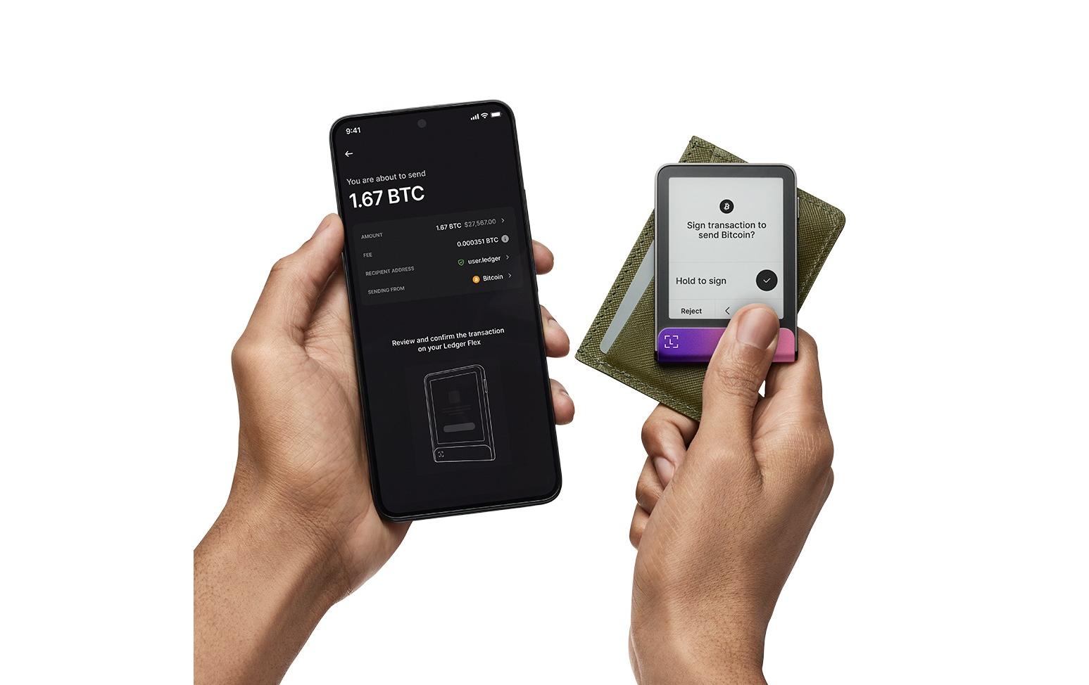 Ledger Flex Recovery Key Allgemeines Speichergerät – USB‑C, Magenta, Backup-Funktion, für Android