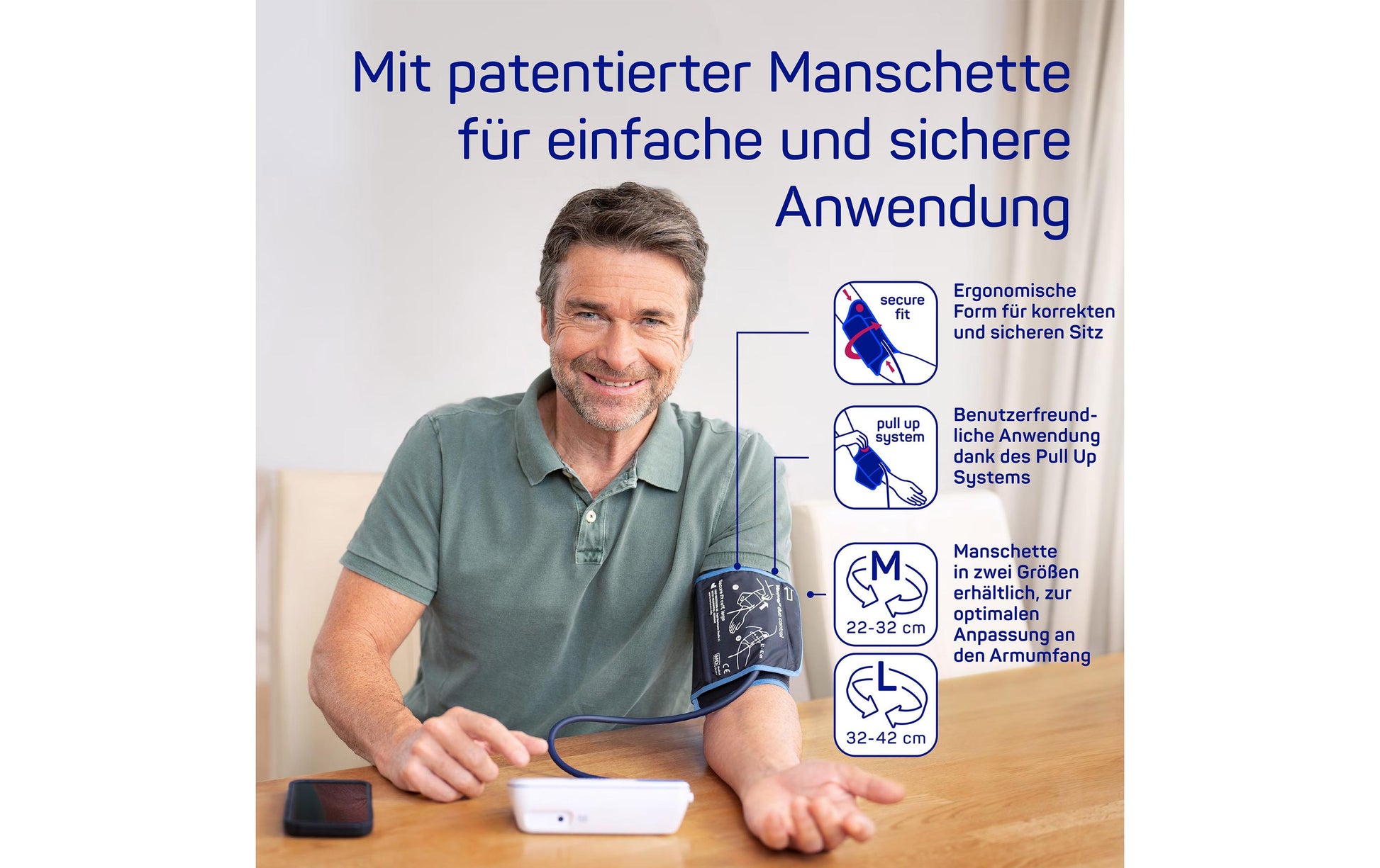 Veroval Oberarm-Blutdruckmessgerät Duo Control L – Arrhythmie-Erkennung, Bluetooth – 200 Speicherplätze