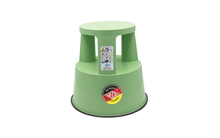 Wedo STEP Rollhocker – Kunststoff – Hellgrün, Sitzhöhe 43 cm, bis 150 kg