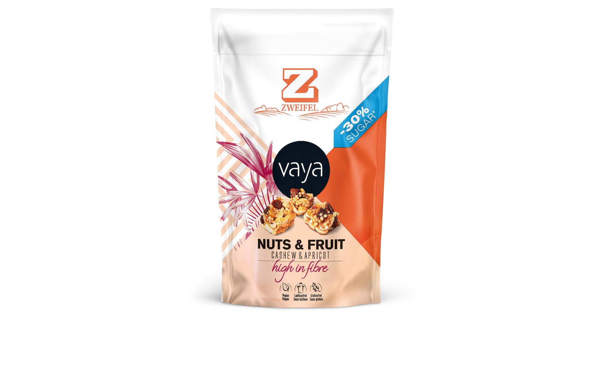 Zweifel VAYA Nuts & Fruits – Cashew & Aprikose, vegan – 70 g