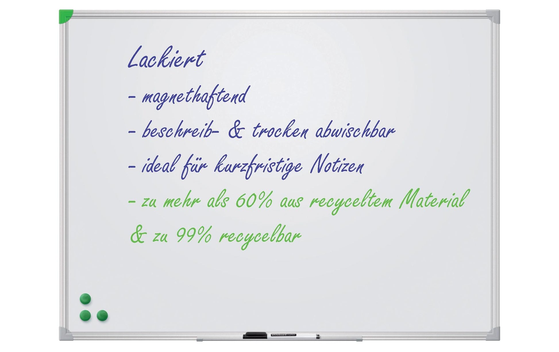 Franken U-ActLine Whiteboard – Stahl, magnetisch – 40 × 30 cm