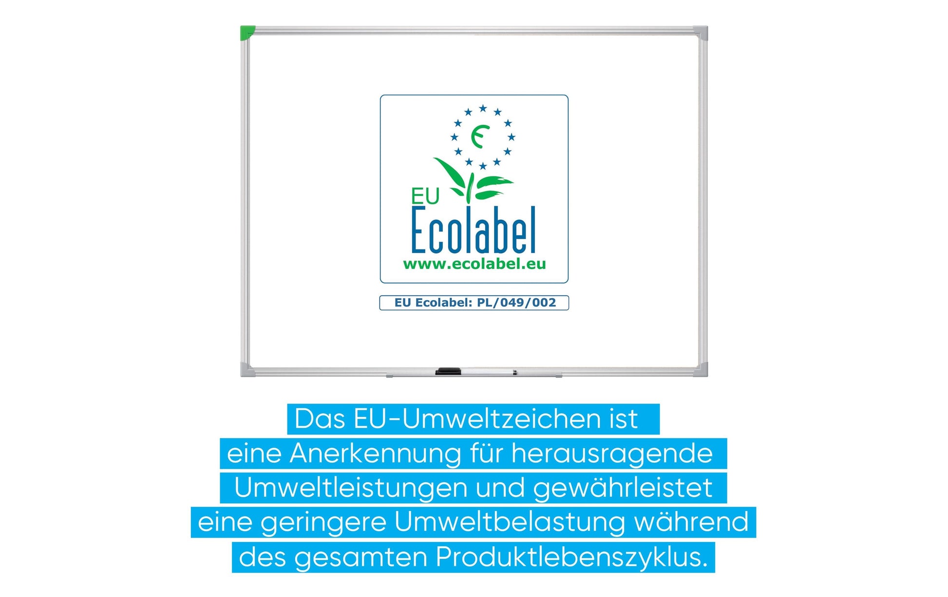 Franken Whiteboard – 60 × 45 cm, lackierter Stahl, magnetisch, Alu-Rahmen, Wandmontage, inkl. Stiftablage