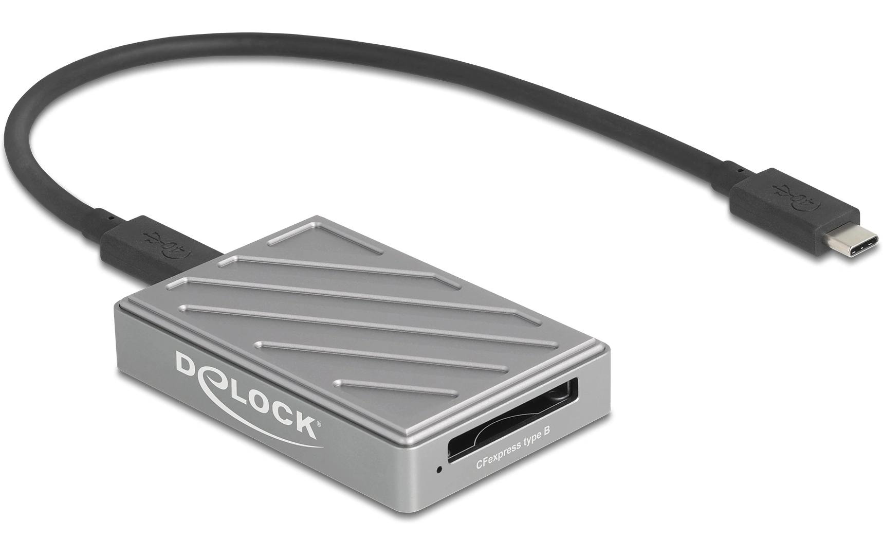 DeLOCK CFexpress Typ B Kartenleser – USB‑C (USB4) 40 Gbit/s