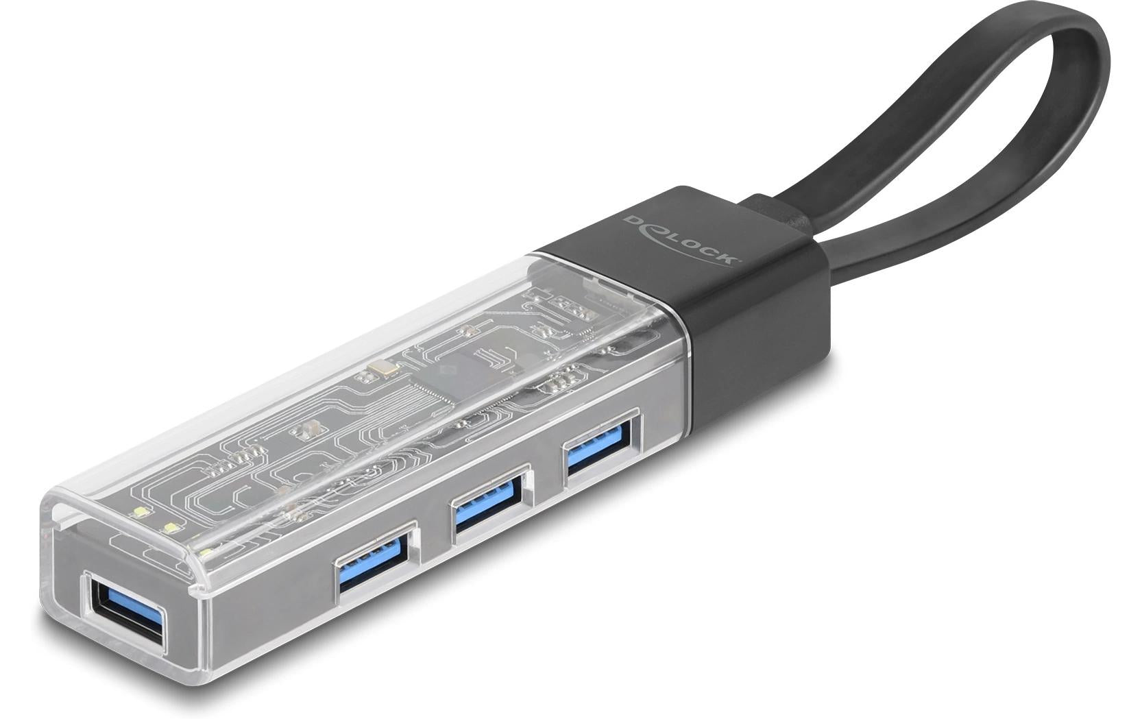 DeLOCK 64335 USB-Hub – USB-C, 4× USB-A, für Windows/Mac/ChromeOS