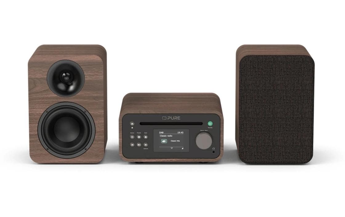 Pure Micro HiFi Classic Stereo Mini – Micro-/HiFi-Anlage – DAB+, CD, USB, Bluetooth – Walnuss