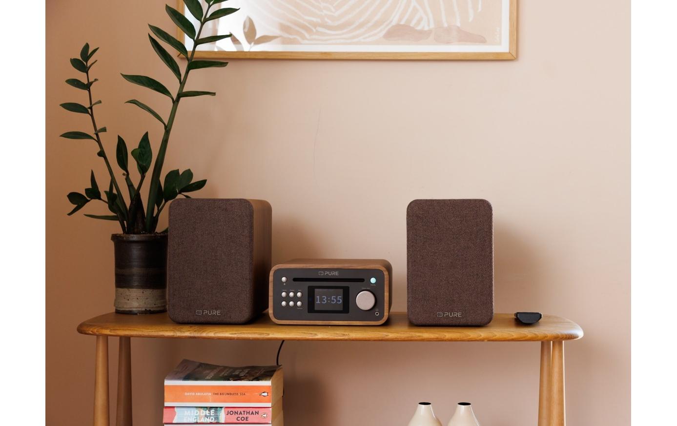 Pure Micro HiFi Classic Stereo Mini – Micro-/HiFi-Anlage – DAB+, CD, USB, Bluetooth – Walnuss