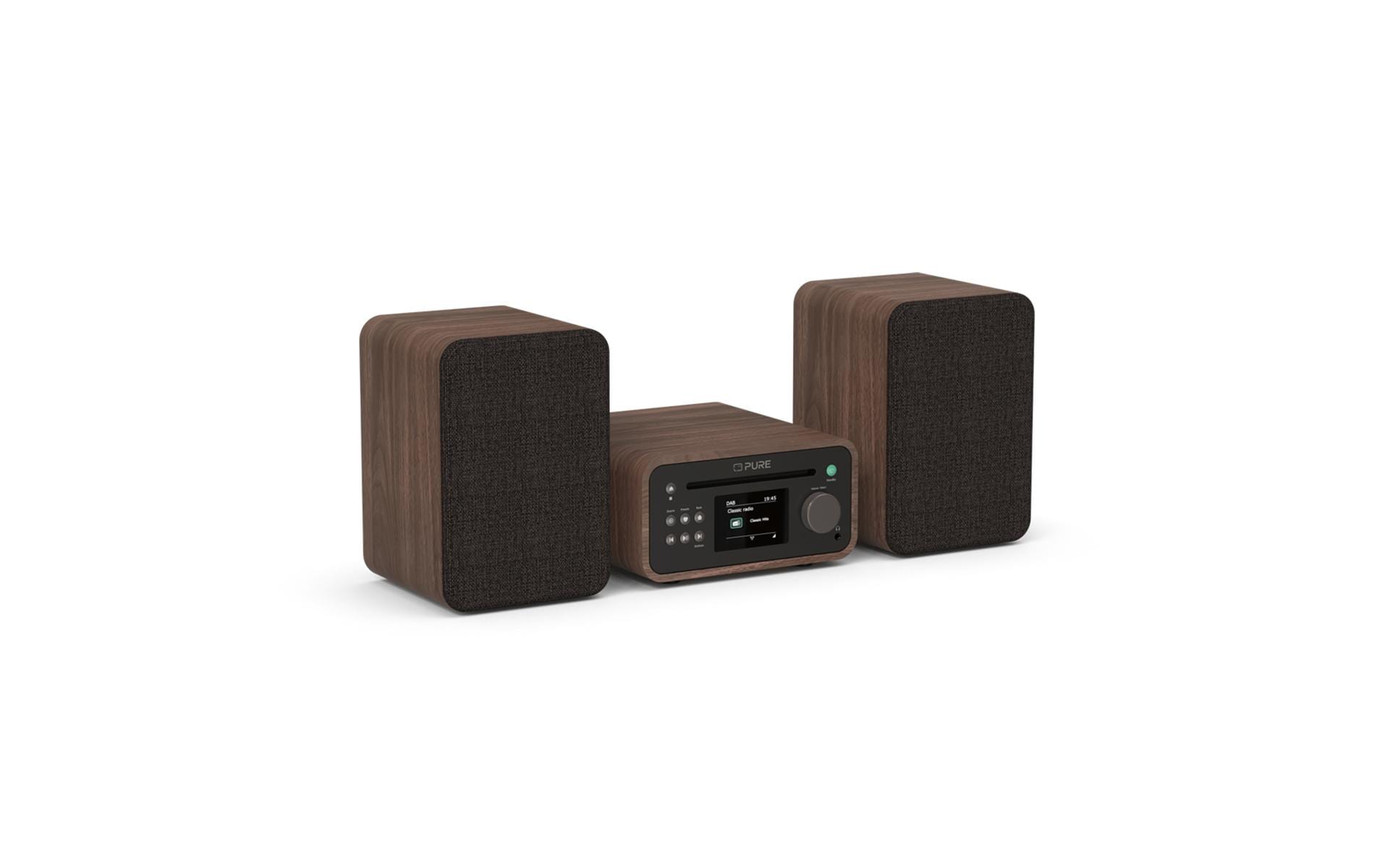 Pure Micro HiFi Classic Stereo Mini – Micro-/HiFi-Anlage – DAB+, CD, USB, Bluetooth – Walnuss