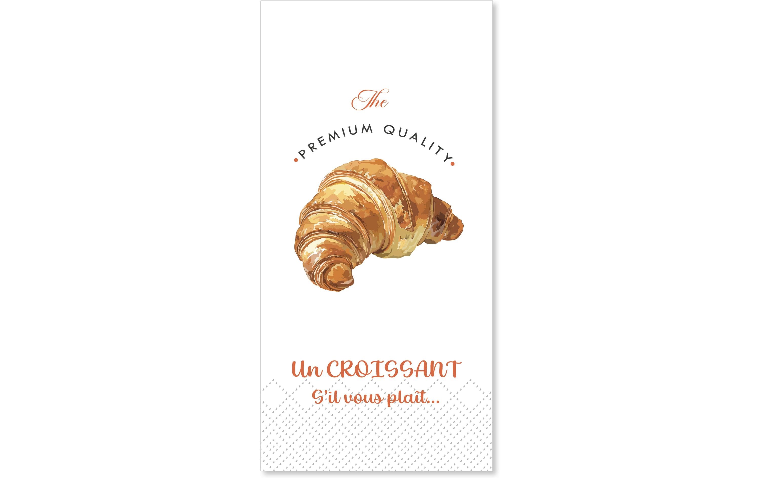 Chic Antique Servietten Croissant – weiss – 10 × 20 cm, 3-lagig – 16 Stück