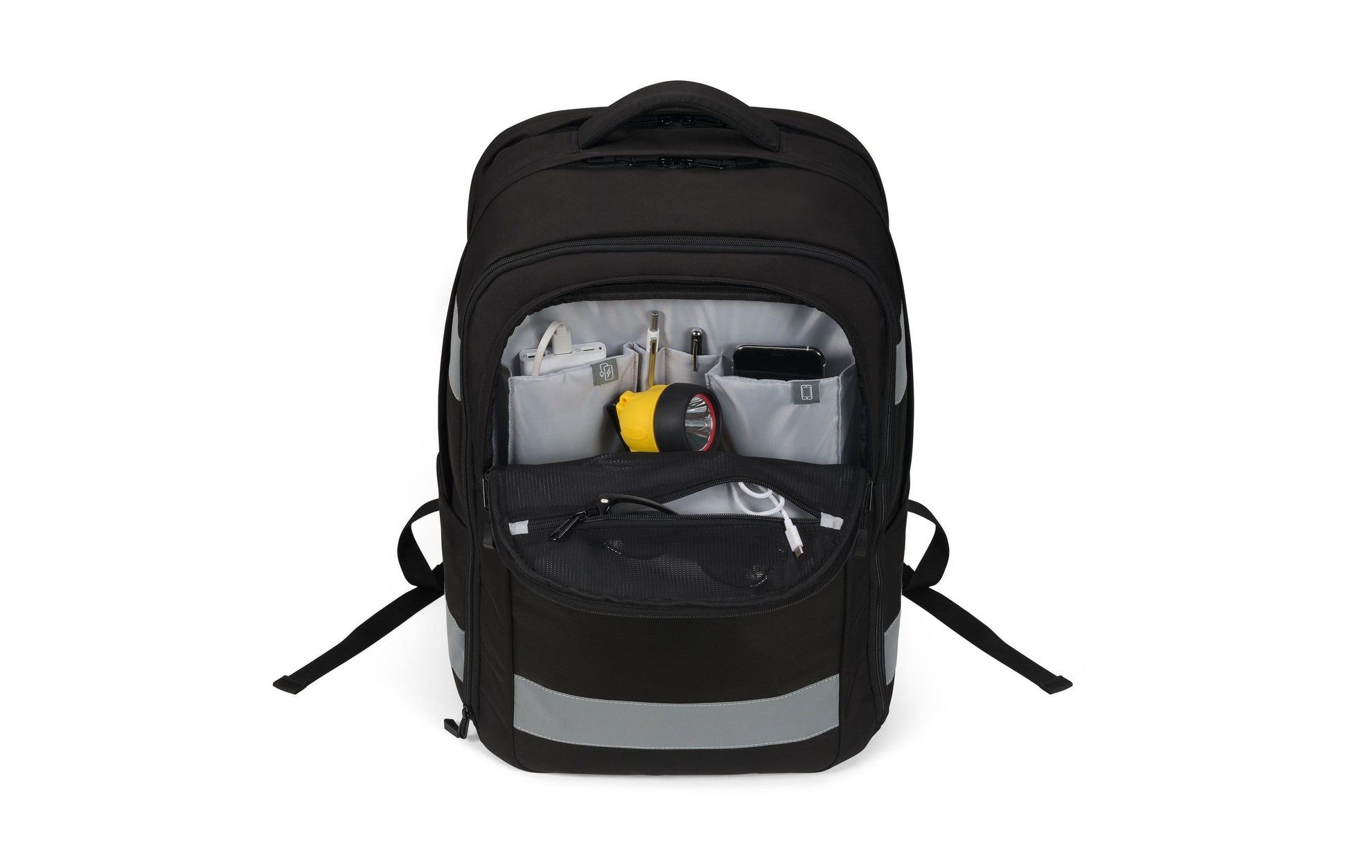 DICOTA REFLECTIVE – Freizeit-Rucksack – 32–38 l, schwarz, reflektierend