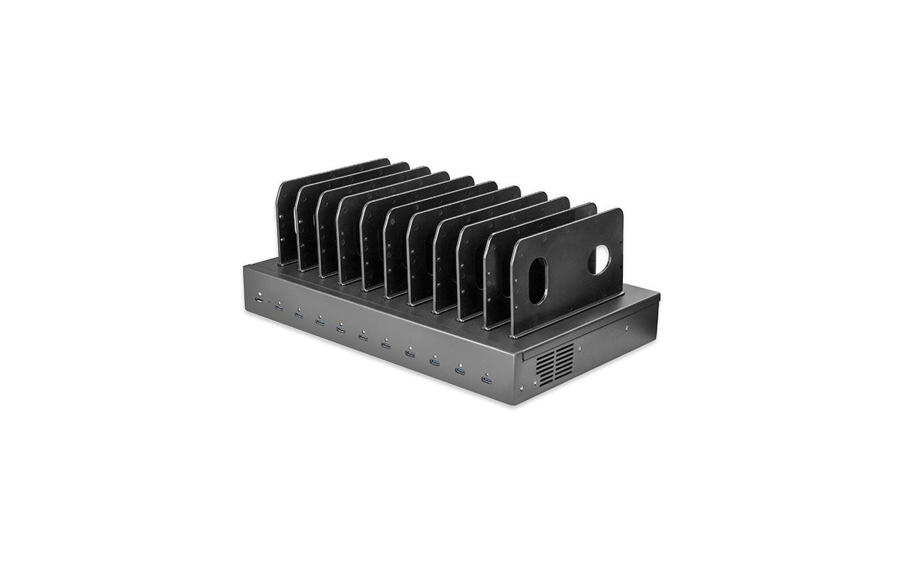 LMP 10P Ladestation – 10× USB-C, mit Halterung – für Tablet, Smartphone, Notebook