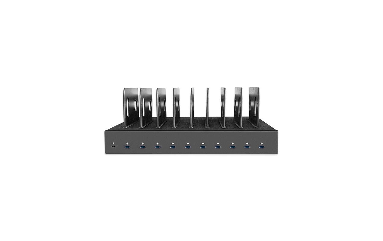 LMP 10P Ladestation – 10× USB-C, mit Halterung – für Tablet, Smartphone, Notebook