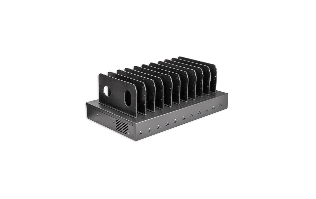 LMP 10P Ladestation – 10× USB-C, mit Halterung – für Tablet, Smartphone, Notebook