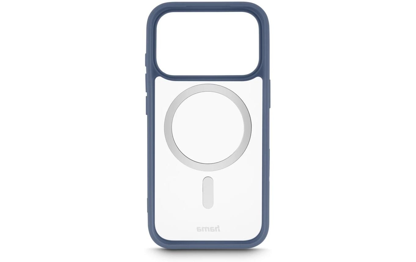 Hama Frame Protect – Backcover – für Apple iPhone 17 Pro, MagSafe, PC+TPU, Blau/Transparent