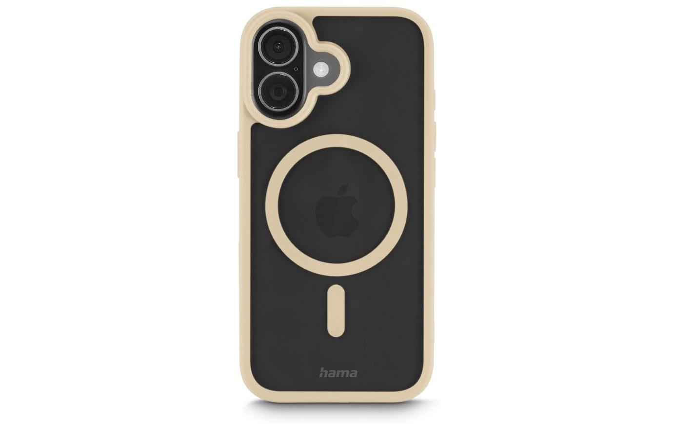 Hama Frame Protect – Backcover – für Apple iPhone 17, MagSafe, PC+TPU, Beige/Transparent