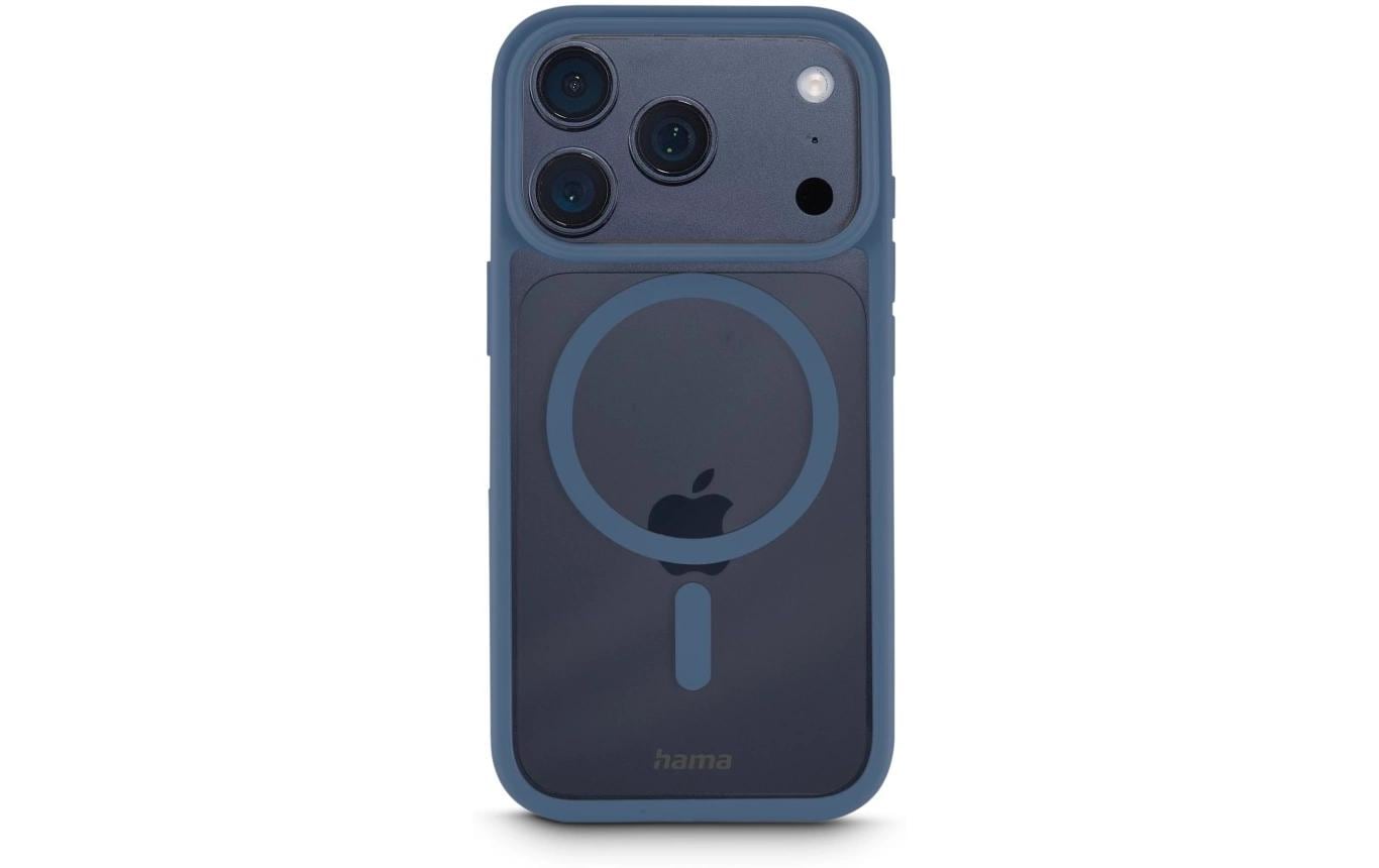 Hama Frame Protect – Backcover – für Apple iPhone 17 Pro, MagSafe, PC+TPU, Blau/Transparent