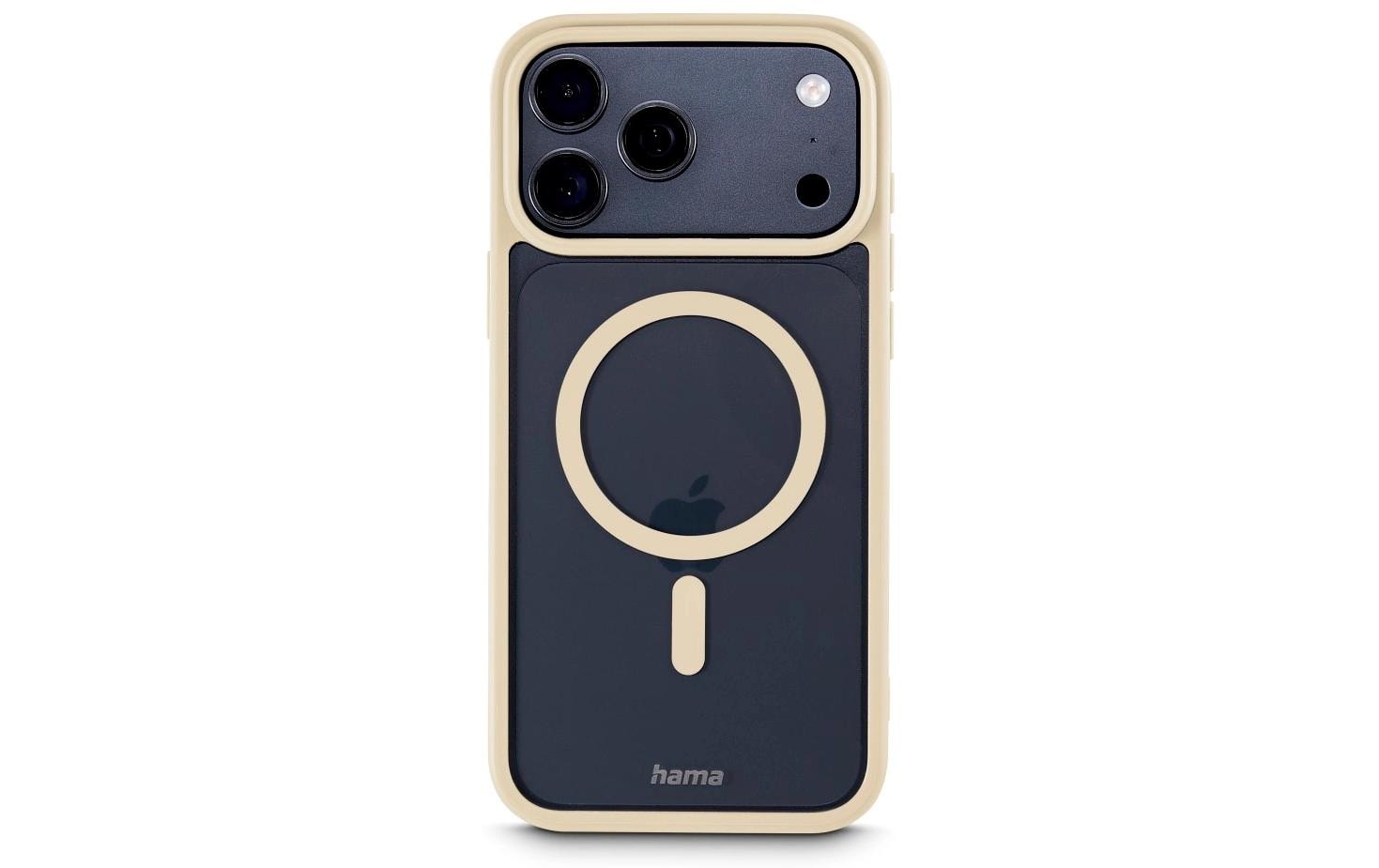 Hama Frame Protect – Backcover – für Apple iPhone 17 Pro Max, MagSafe, PC+TPU, Beige