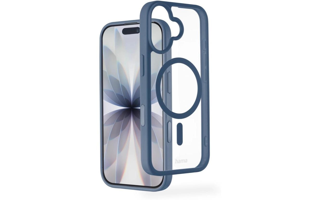 Hama Frame Protect Backcover – für Apple iPhone 17 – MagSafe, PC+TPU, blau/transparent