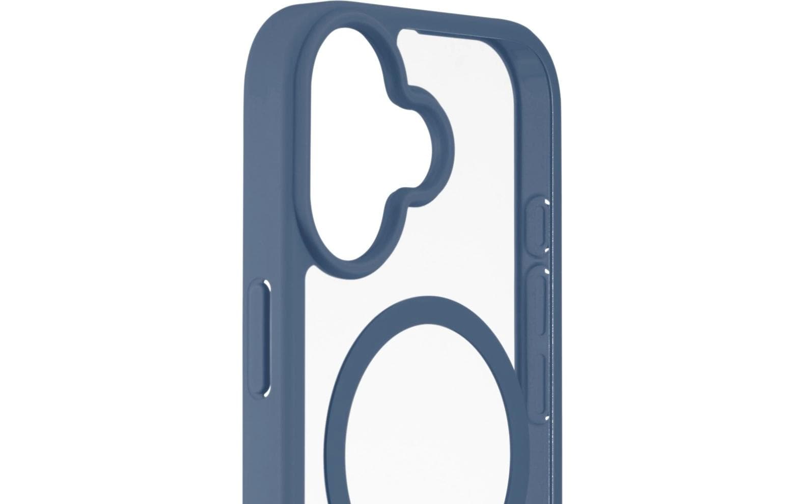Hama Frame Protect Backcover – für Apple iPhone 17 – MagSafe, PC+TPU, blau/transparent