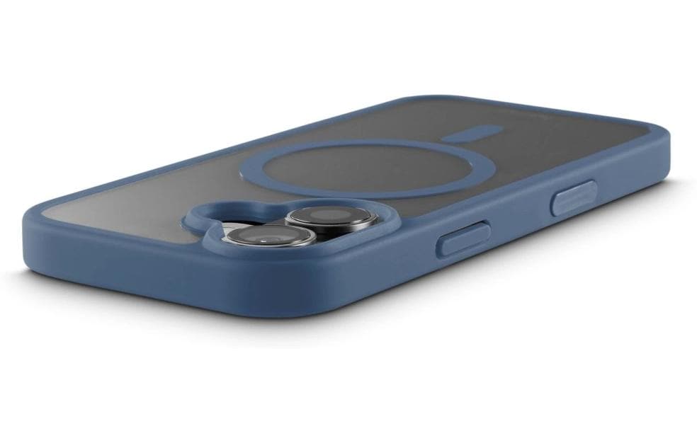 Hama Frame Protect Backcover – für Apple iPhone 17 – MagSafe, PC+TPU, blau/transparent