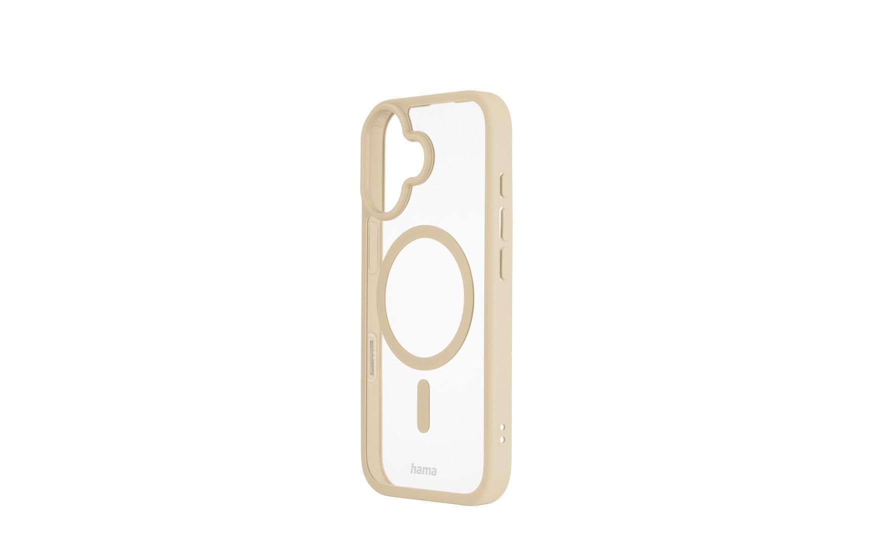 Hama Frame Protect – Backcover – für Apple iPhone 17, MagSafe, PC+TPU, Beige/Transparent