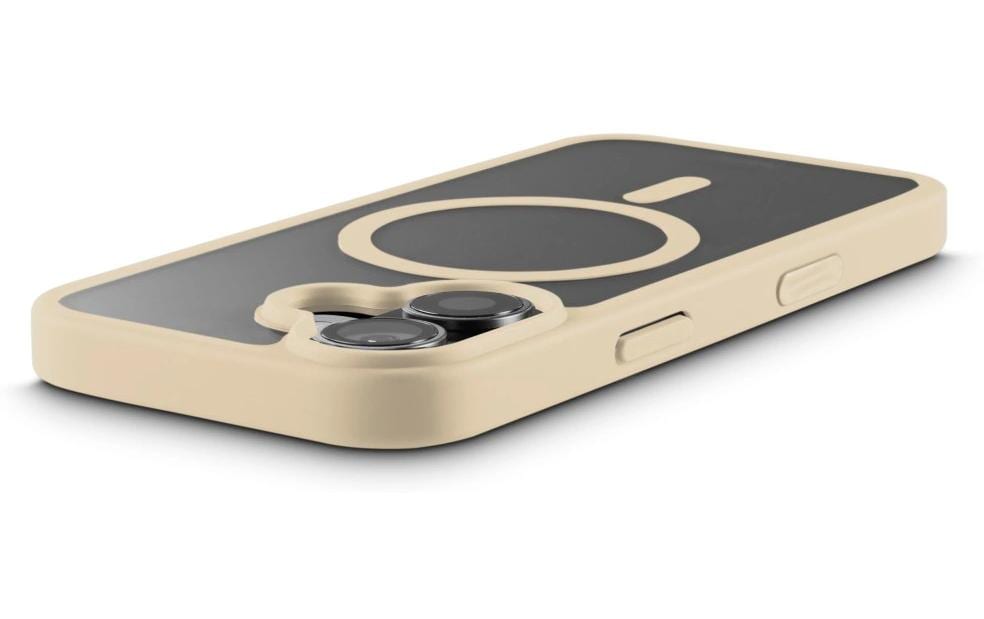 Hama Frame Protect – Backcover – für Apple iPhone 17, MagSafe, PC+TPU, Beige/Transparent
